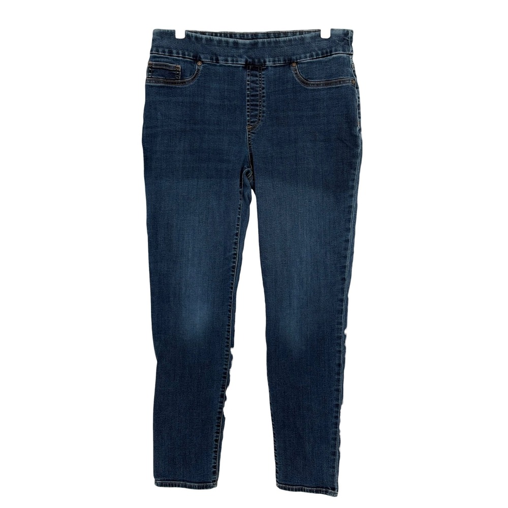 Chico's Pull On‎ Jegging Dark Wash Stretch Denim Skinny Size 8R